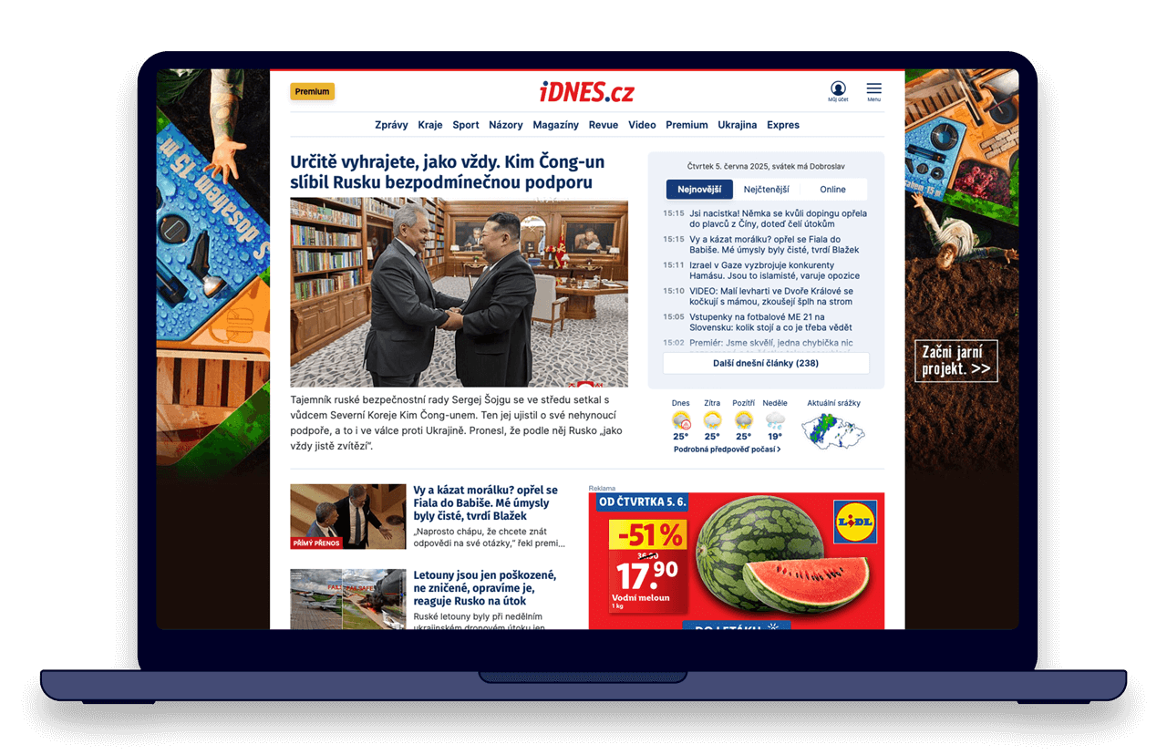 iDNES.cz webdesign desktop